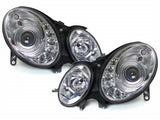 LED Scheinwerfer Set in schwarz für Mercedes W211 E-Klasse 2002-2006