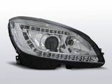 Led Scheinwerfer Set in chrom D1S für Mercedes W204 2007-2010
