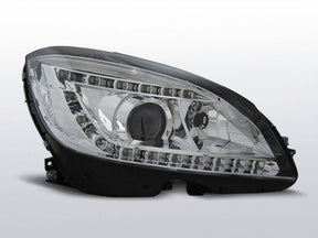 Led Scheinwerfer Set in chrom D1S für Mercedes W204 2007-2010 - CR Tuning