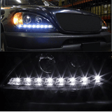 LED Scheinwerfer für Ford Explorer 2002-2005 mit Tagfahrlicht und Blinker, schwarz, Tuning Scheinwerfer