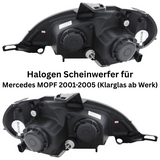 LED Scheinwerfer Set Schwarz für Mercedes W163 ML SUV 09.2001–2005 LED Standlicht  - Modellpflege