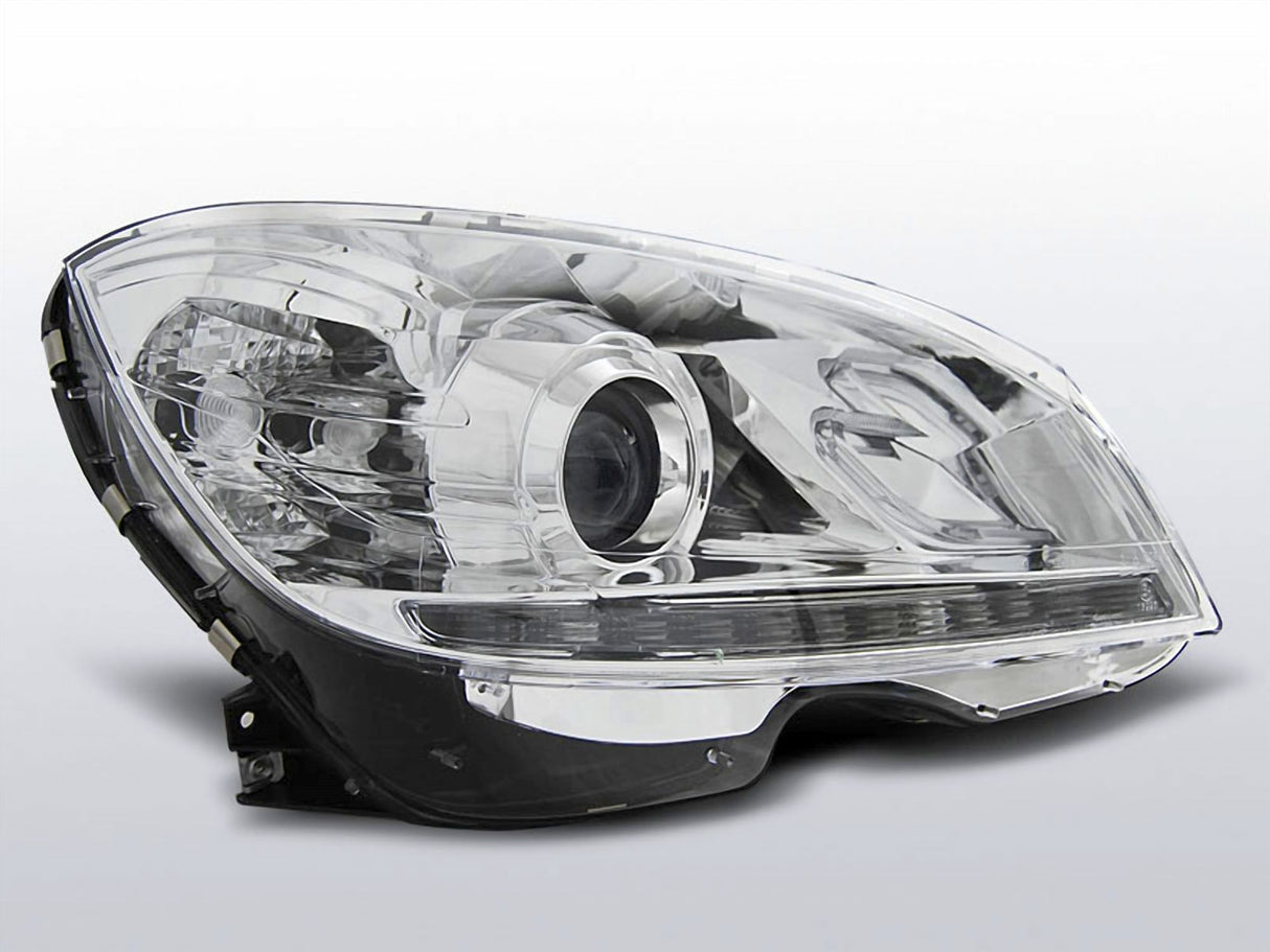 Led Scheinwerfer Set in chrom für Mercedes W204 2007-2010
