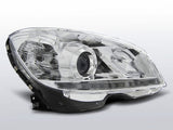 Led Scheinwerfer Set in chrom für Mercedes W204 2007-2010