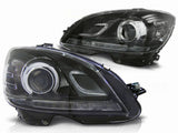 Led Scheinwerfer Set in schwarz für Mercedes W204 2007-2010