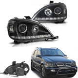Led Scheinwerfer Set in schwarz für Mercedes W163 ML 03.1998-08.2001