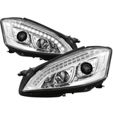 Xenon Scheinwerfer Set Tagfahrlicht Chrom für Mercedes S-Klasse W221 2005–2009 mit LED Standlicht & Blinker