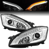 Xenon Scheinwerfer Set Tagfahrlicht Chrom für Mercedes S-Klasse W221 2005–2009 mit LED Standlicht & Blinker