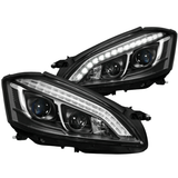 Xenon Scheinwerfer Set Tagfahrlicht Schwarz für Mercedes S-Klasse W221 2005–2009 mit LED Standlicht & Blinker