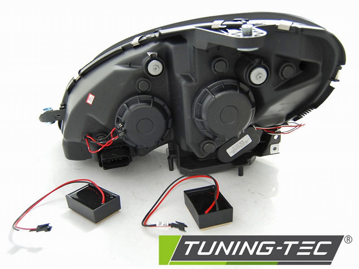 LED Light Tube Scheinwerfer in schwarz für Mercedes W204 C Klasse 2007-2010