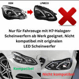 Voll LED Scheinwerfer Set Schwarz für Mercedes E-Klasse W212 2013–2016 mit LED Tagfahrlicht