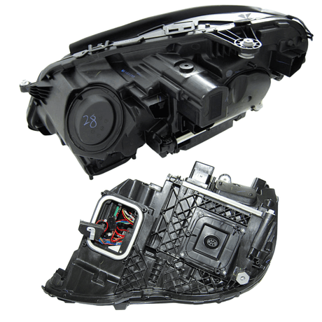 Voll LED Scheinwerfer Set Schwarz für Mercedes E-Klasse W212 2013–2016 mit LED Tagfahrlicht - CR Tuning