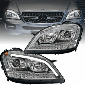 LED Light Tube Scheinwerfer Chrom Mercedes W164 ML M-Klasse 2005-2007 Dynamischer Blinker