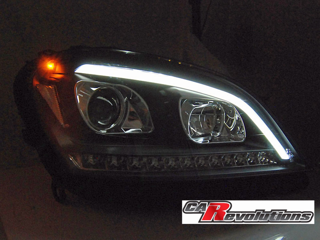 LED Scheinwerfer Set für Mercedes W164 ML 2005-2007 dynamische Blinker in schwarz