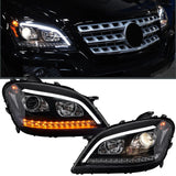Scheinwerfer Set für Mercedes W164 ML 2005-2007 in schwarz mit LED Blinker