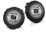 Xenon Scheinwerfer Set für Mercedes G-Klasse W463 2007–2017 Chrom mit LED Tagfahrlicht True DRL