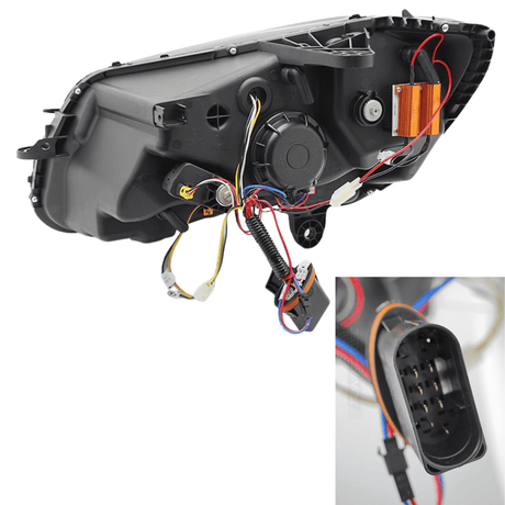 LED Scheinwerfer Set Chrom für Mercedes C-Klasse W205 Limousine & Kombi 2014–2018 mit dynamischen Blinkern & LED Tagfahrlicht - CR Tuning