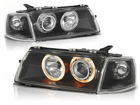 Scheinwerfer für Opel Vectra A 1988-1995 Angel Eyes schwarz - CR Tuning