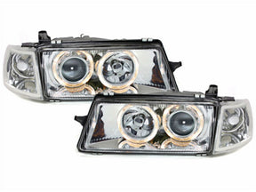 Scheinwerfer für Opel Vectra A 88-1995 _ Angel Eyes _ chrom - CR Tuning