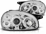Angel Eyes Scheinwerfer Set in chrom für Opel Corsa B 02.1993-10.2000