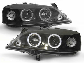 Angel Eyes Scheinwerfer Set in schwarz für Opel Astra G 1998-2004 - CR Tuning