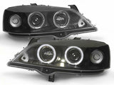 Angel Eyes Scheinwerfer Set in schwarz für Opel Astra G 1998-2004