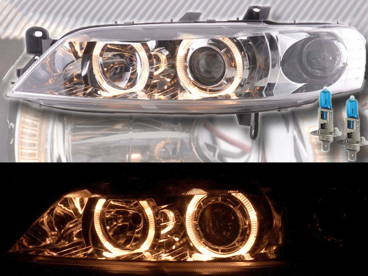 Für Opel Vectra B 1999-2002 Angel Eyes Scheinwerfer in chrom