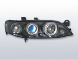 LED Angel Eyes Scheinwerfer Set in schwarz für Opel Vectra B 1999-03.2002