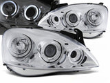 LED Angel Eyes Scheinwerfer für Opel Corsa C 01-06 chrom