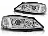 Scheinwerfer für Für Opel Astra G 1998-2004 Angel Eyes chrom