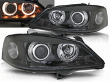 Scheinwerfer für Für Opel Astra G 1998-2004 Angel Eyes schwarz