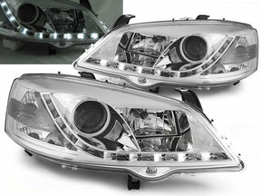 Led Scheinwerfer Set in chrom für Opel Astra G 09.1997-02.2004 - CR Tuning