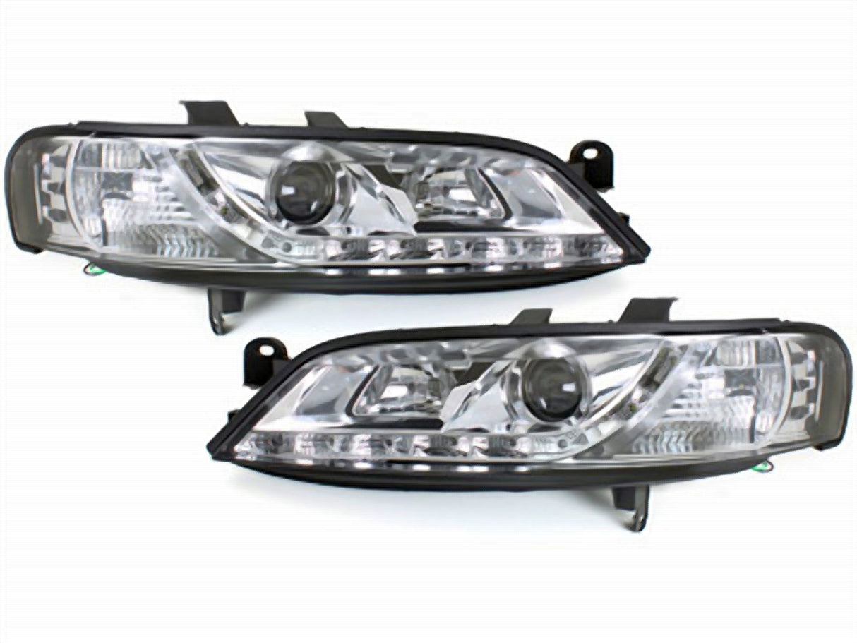 Led Scheinwerfer Set in chrom für Opel Vectra B 11.1995-12.1998