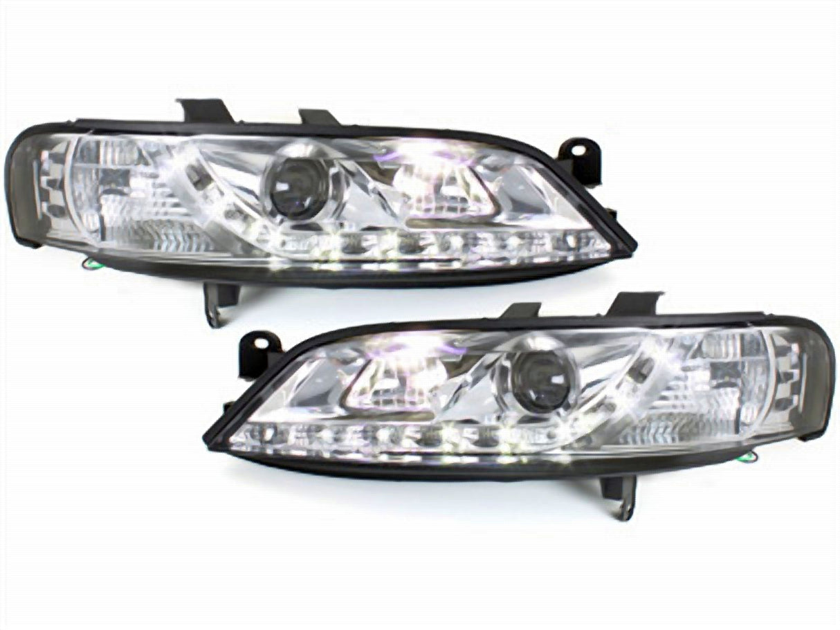 Led Scheinwerfer Set in chrom für Opel Vectra B 11.1995-12.1998