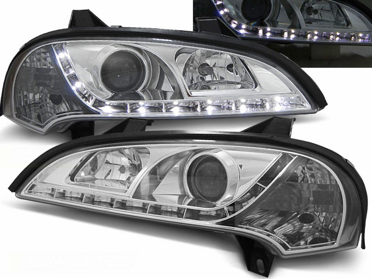 Led Scheinwerfer Set in chrom für Opel Tigra 09.1994-12.2000