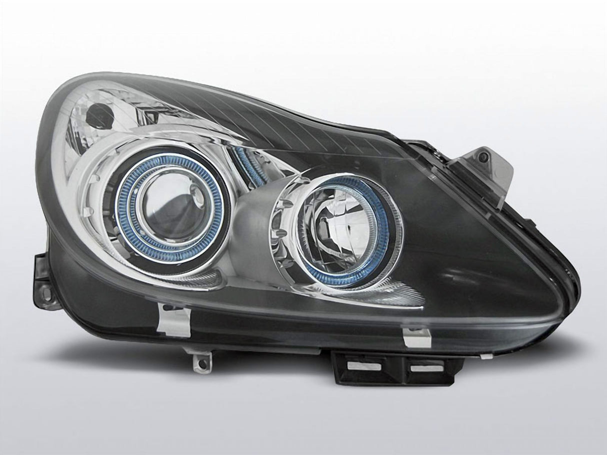 Angel Eyes Scheinwerfer Set in schwarz für Opel Corsa D 04.2006-2011