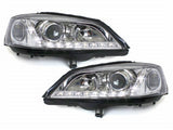 Led Scheinwerfer Set in chrom für Opel Astra G 09.1997-02.2004