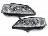 Led Scheinwerfer Set in chrom für Opel Astra G 09.1997-02.2004