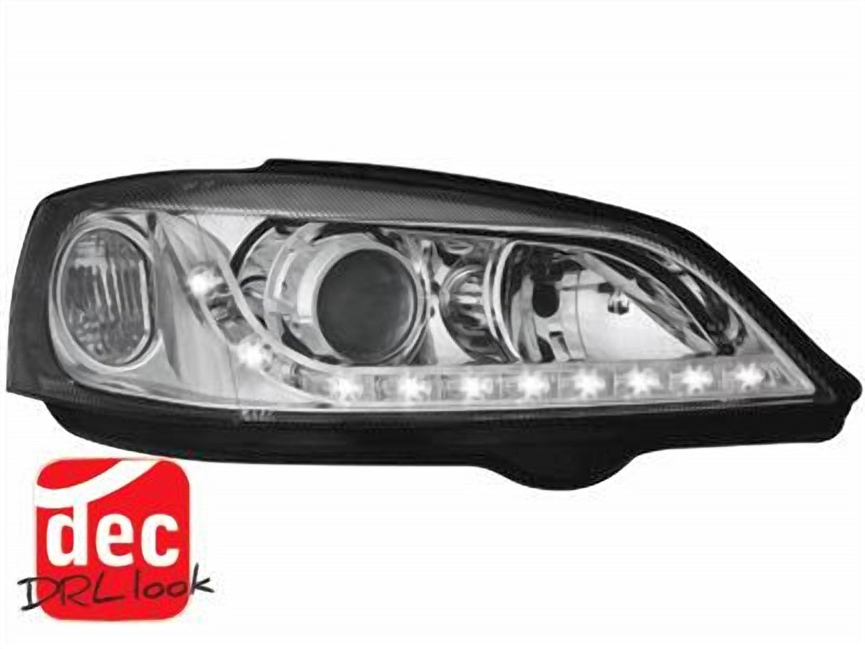 Led Scheinwerfer Set in chrom für Opel Astra G 09.1997-02.2004