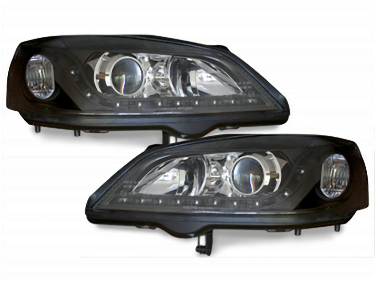 Led Scheinwerfer Set in schwarz für Opel Astra G 09.1997-02.2004