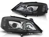 Für Opel Astra G 09.1997-02.2004 Scheinwerfer Set schwarz H7