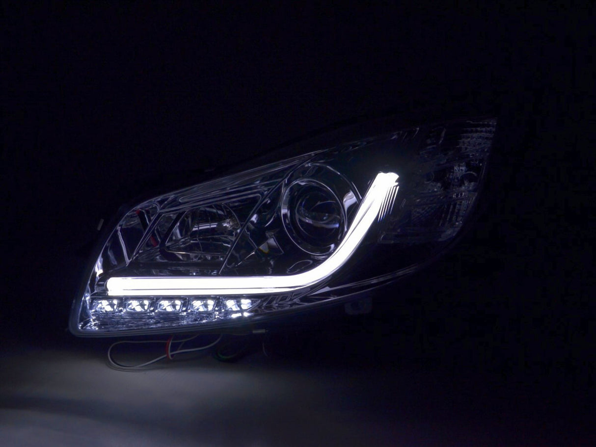 Led Light Tube Scheinwerfer chrom für Opel Insignia 2008--2012