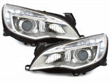LED Tagfahrlicht Scheinwerfer in chrom für Opel Astra J 10-12