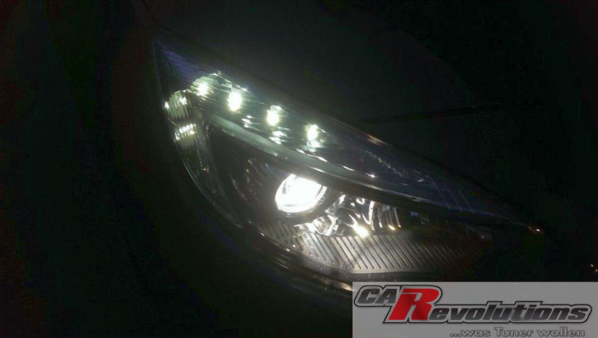 LED Tagfahrlicht Scheinwerfer in schwarz für Opel Astra J 10-12