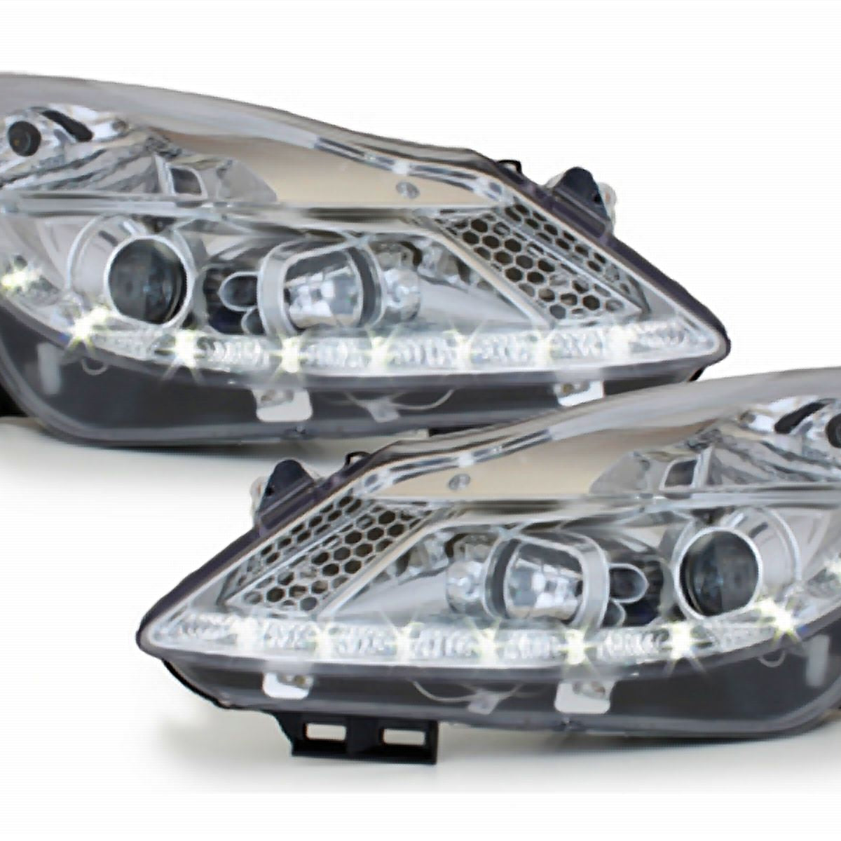 CR-Lights LED Scheinwerfer Set Chrom mit Xenon Optik und LED ...