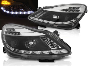 Led Scheinwerfer Set in schwarz für Opel Corsa D 04.2006-11 - CR Tuning