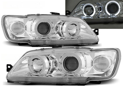 Angel Eyes Scheinwerfer Set in chrom für Peugeot 306 02.1993-04.1997