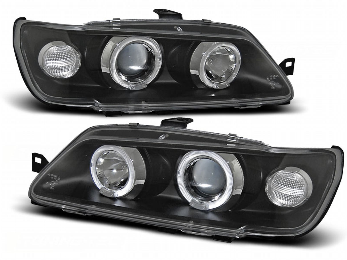 Angel Eyes LED Scheinwerfer Set in schwarz für Peugeot 306 02.1993-04.1997