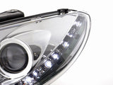 LED Scheinwerfer in chrom für Peugeot 206 10.1998-02