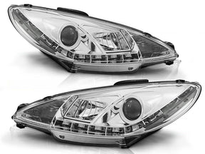 LED Scheinwerfer in chrom für Peugeot 206 10.1998-02 - CR Tuning
