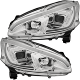 LED Scheinwerfer Set Chrom für Peugeot 208 2012–2015 mit Tagfahrlicht LED Blinker - CR Tuning